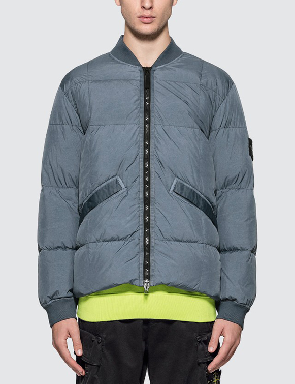 stone island crinkle rep down bomber jacket